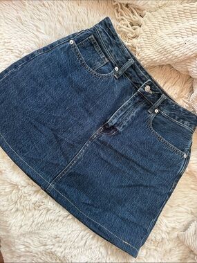 Madewell Dark Blue Denim Mini Aline Skirt 26